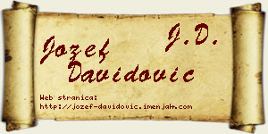Jožef Davidović vizit kartica